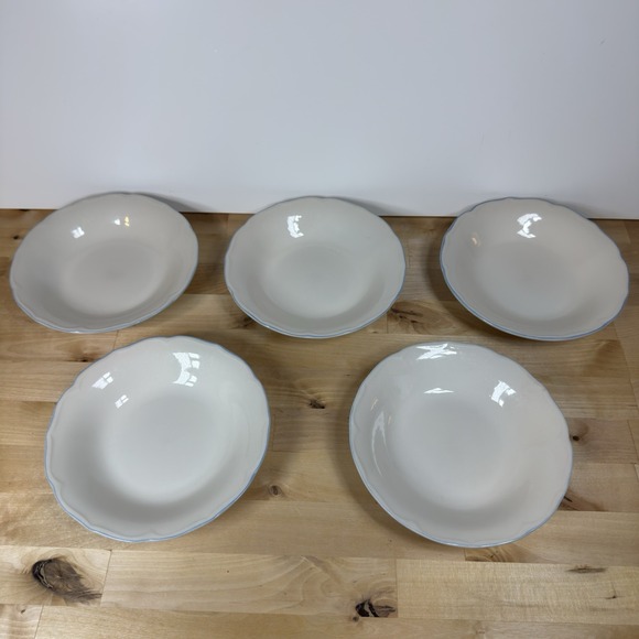 Anchor Hocking Other - 1986 Anchor Hocking  AUNTIE EM 7.75" Set of 5 Coupe Soup Bowls Hallmark Cards